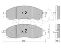 Cifam Bremsbelagsatz Scheibenbremse 822-1081-1 FüR Nissan Leaf ZE1 Electric