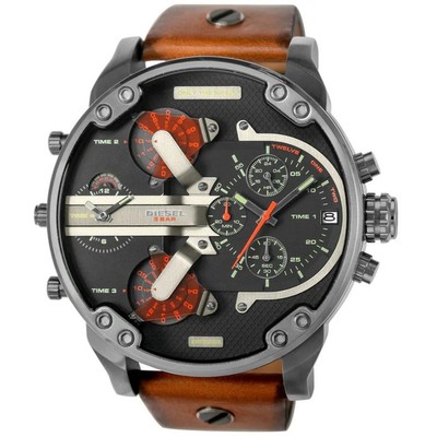 Diesel Mr. Daddy 2.0 Men's Brown Leather Quartz Watch DZ7332