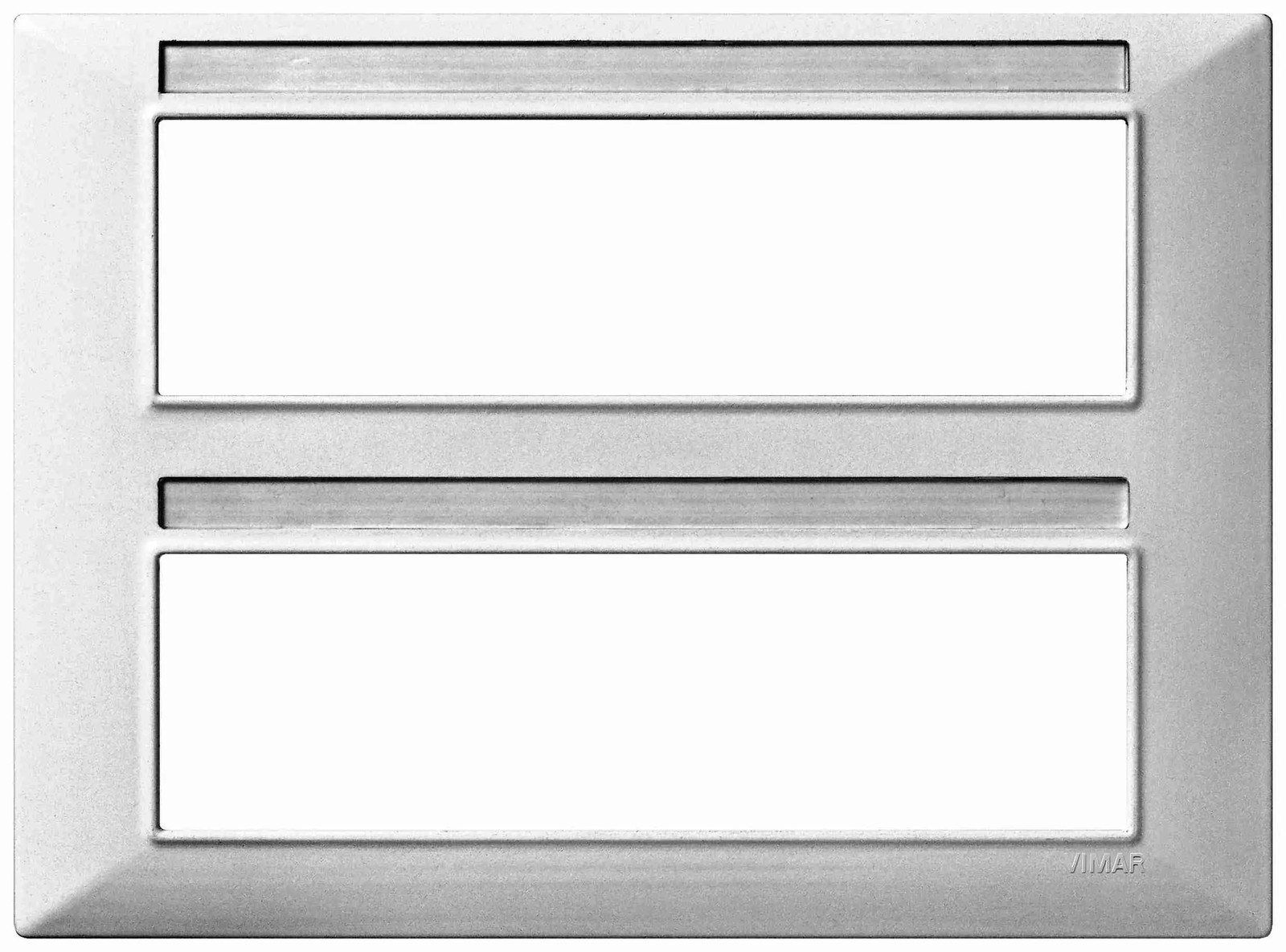 Hub Placca Vimar Plana 14690.27 Silver | 14 Moduli per Domotica