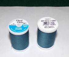 Dual Duty All Purpose Polyester Thread, 250 yards, Light Teal Blue (5360)