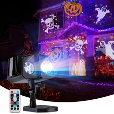 Minetom Halloween Christmas Projector Lights Outdoor 26 HD Effects 3D Ocean Wave