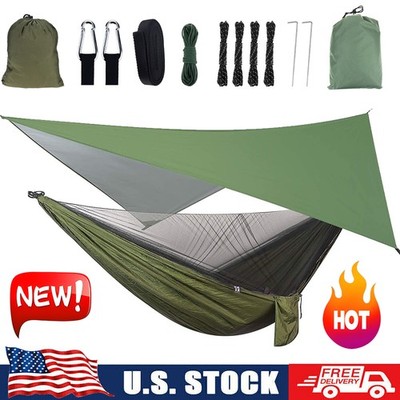 Camping Hammock With Mosquito Net / Under Quilt Blanket/ Rainfly Cover Tarp Fall