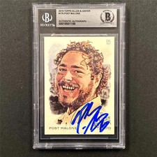 Post Malone 2019 Topps Allen & Ginter #176 signed card auto BGS Beckett BAS