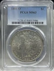 1881-O Morgan Silver Dollar PCGS MS63