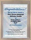 Bronny James Jr 2025 Bowman Chrome #BCA-BR Refractor Auto /499