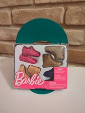 MATTEL Barbie Ken Shoes Boots Sneakers 4 Pack Barbie Accessories Red Blue Brown