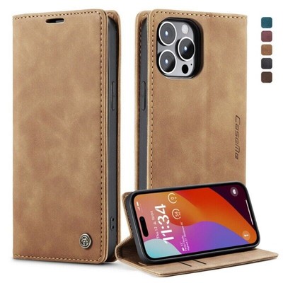 Handyhülle Leder Hülle für iPhone 17 16e 15 14 13 12 Pro Max Premium Case Tasche