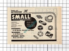 William H Small Ltd Small Heath Birmingham  - 1954 Small Advert