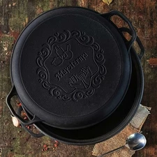 Cast Iron Uzbek Cauldron (Kazan) with Pan Lid 8.5-qt. (8 L)