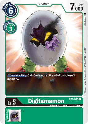 Digitamamon BT1-075 C Release Special Booster Digimon TCG