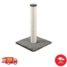 Cat Scratching Post Dark Gray Portable - Plush Covered Case - Sisal Wrapped Rope