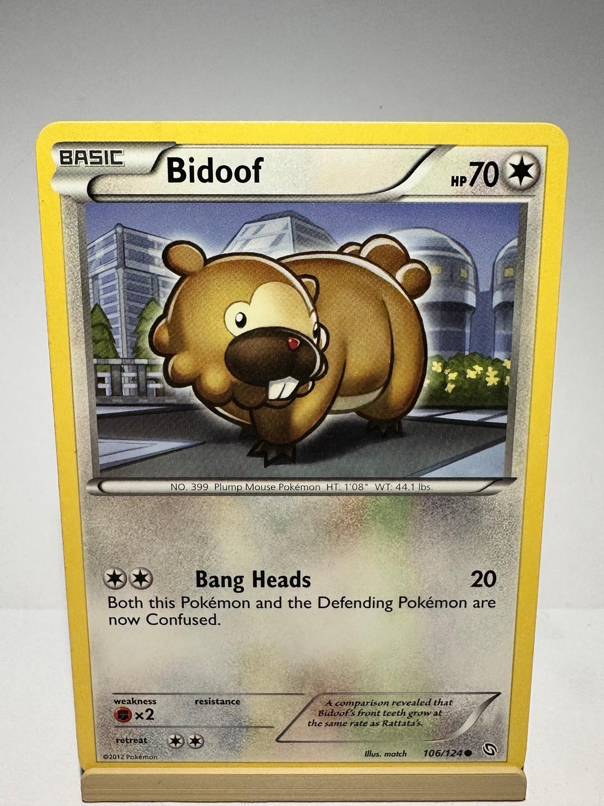 Bidoof 106/124 Common Dragons Exalted Pokemon Lightly Played