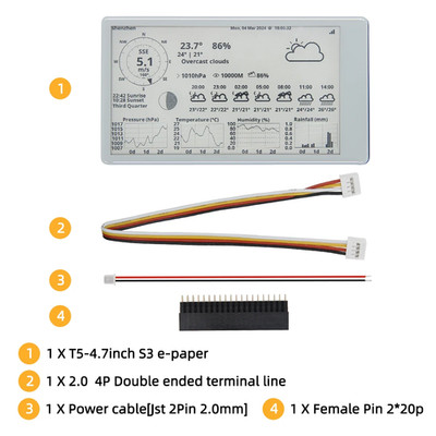   T5 4.7 Inch E-Paper V2.3 ESP32-S3 Development Driver Board Display Module Supp