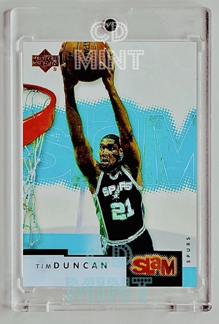 Tim Duncan Slam Clear Acetate Card Upper Deck San Antonio Spurs HOF Mint