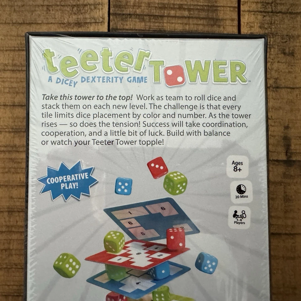 Teeter Tower - A Dicey Dexterity Game By Gamewright - New in Box / Sealed - Image 3 of 3