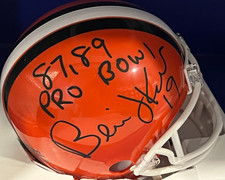 BERNIE KOSAR  CLEVELAND BROWNS  87,89 PRO BOWL  SIGNED RIDDELL MINI HELMET