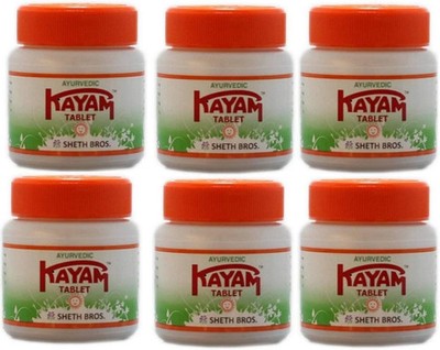6 x Kayam 180 Tabs Ayurvedic For Constipation & Acidity Exp 2027
