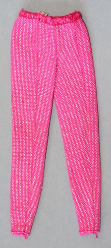 *VINTAGE 1980's ROCKER BARBIE PINK SPARKLY PANTS--EXCELLENT  2-7-2