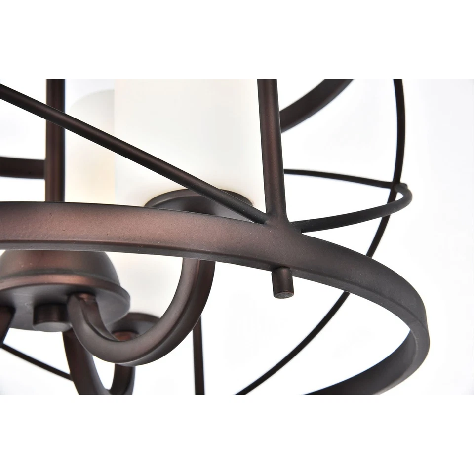 Living District LD5013D16DCB Wren Pendant Dark Copper Brown and White - Image 3 of 4