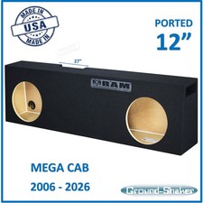 2006-2026 Dodge Ram Mega Cab Sub Box 12" Dual Ported Subwoofer Enclosure
