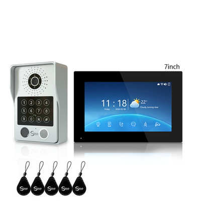 5-in-1 Wired Video Door Phone, 7'' Touch Screen, Tuya APP Remote Unlock, Motion