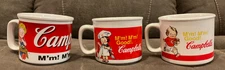 Three (3) Vintage Campbell's Soup Mugs. 2 - 2004, 1 - 1998. M’m! M’m! Good!