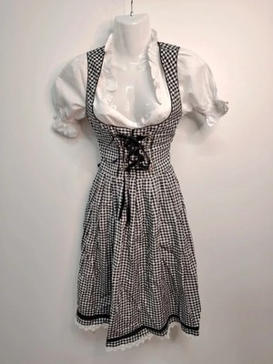 Authentic Vintage Dirndl Dress Austria Trachten Oktoberfest Size EU 38 cod 1041