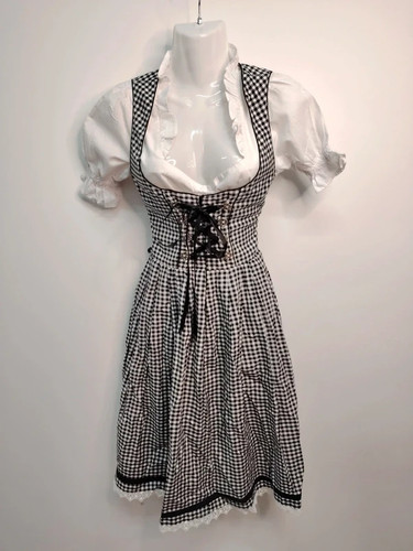 Authentic Vintage Dirndl Dress Austria Trachten Oktoberfest Size EU 38 cod 1041