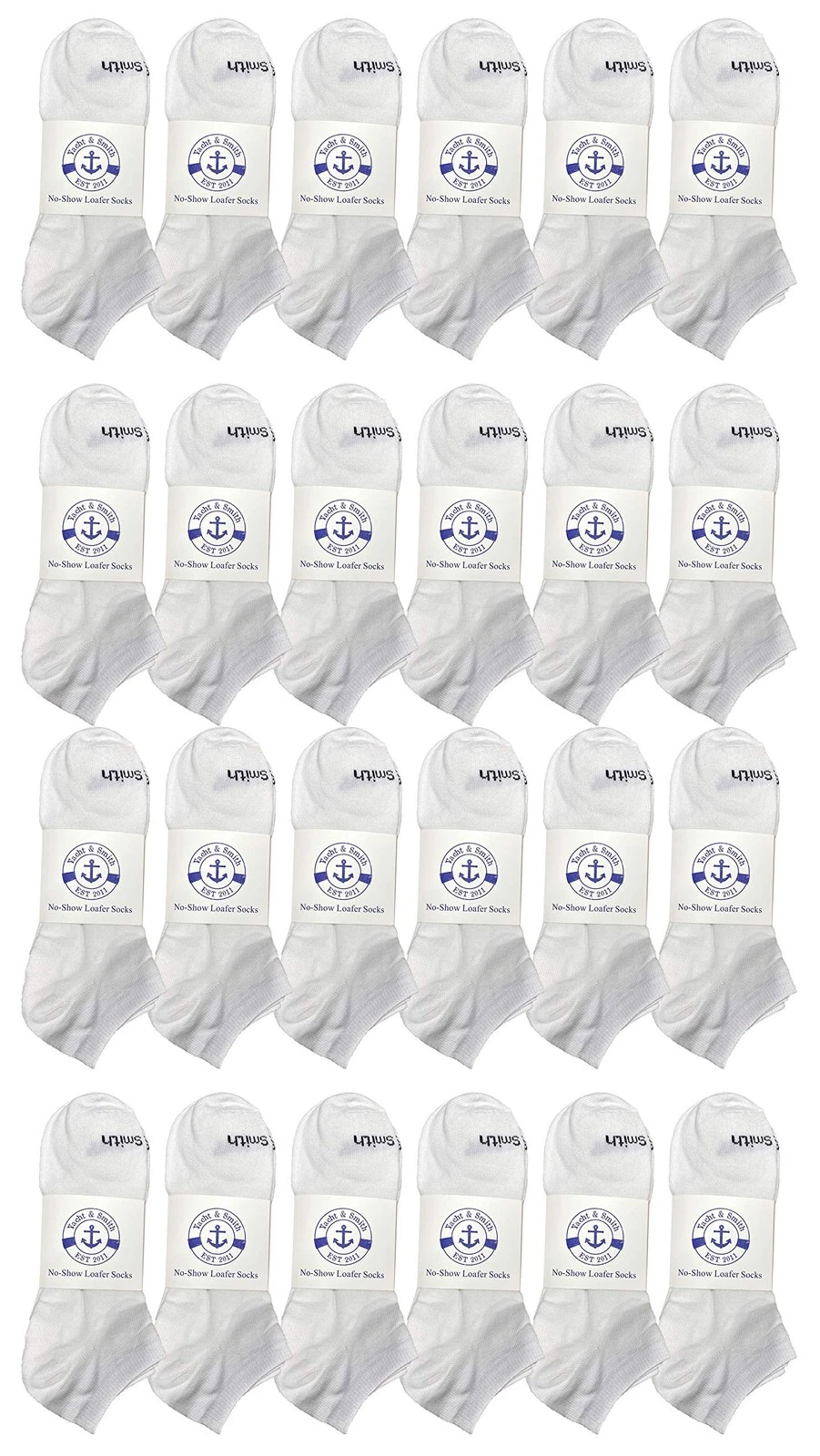 Yacht & Smith 24 Pair Low Cut Socks Wholesale Bulk Sport Socks (Men,10-13)
