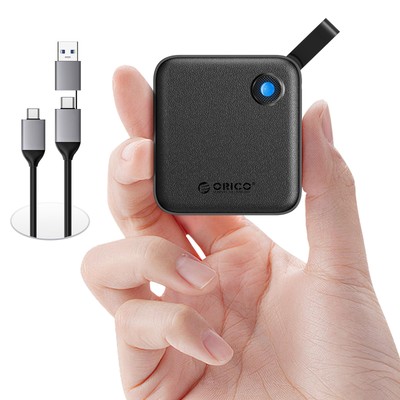 Portable SSD 256 GB with 2 in 1 USB C Cable, External Solid State Drives, Up ...
