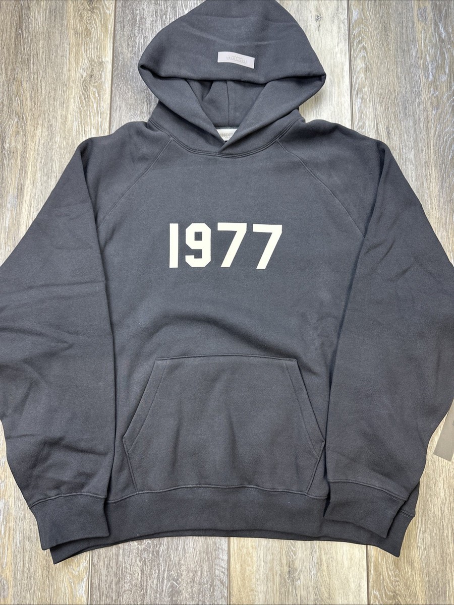 Essentials Men's Hoodie 1977 Iron Logo Hooded Sweatshirt Size: XL