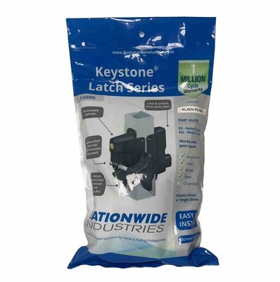 Nationwide Industries Keystone Latch Series 2 Sided Lock New Sealed KLADV-P2-WH