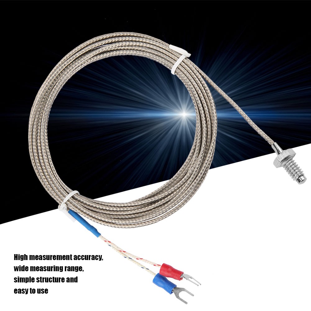 ✿ Length M6 BSW Screw Thread Temperature Measuring Probe Thermocouple Cable