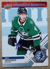 Miro Heiskanen Signed 2019 Upper Deck Rookie Autograph Hockey Card Stars Auto RC. rookie card picture