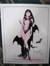 Frank Frazetta-Vampirella  Hand painted & signed  art print  w/ COA  # 42/50