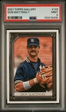 2021 Topps Gallery Baseball Don Mattingly Card #133 PSA Mint 9