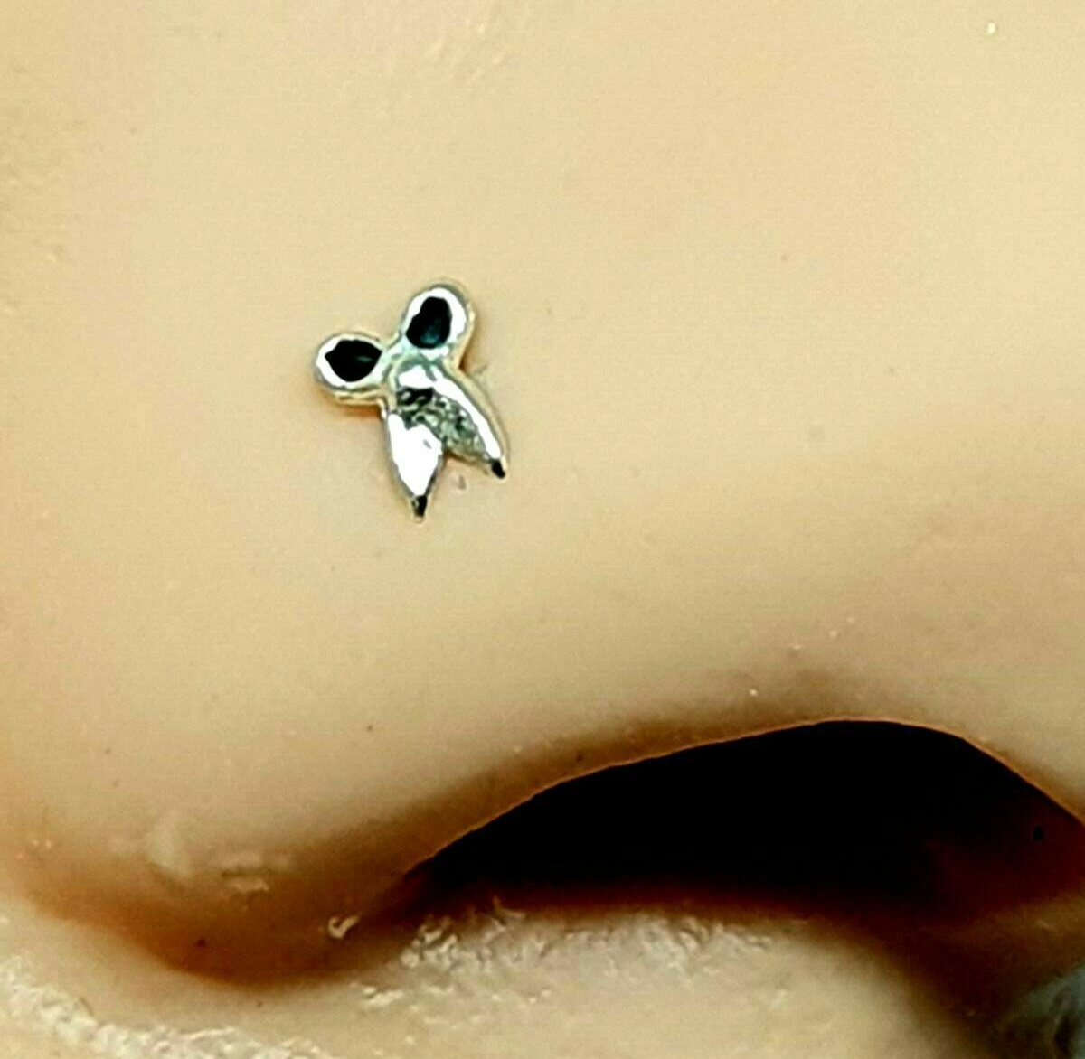 Scissors Nose Stud Stylist 22g (0.6mm) 10mm 925 Silver Straight Pin L Bendable-image