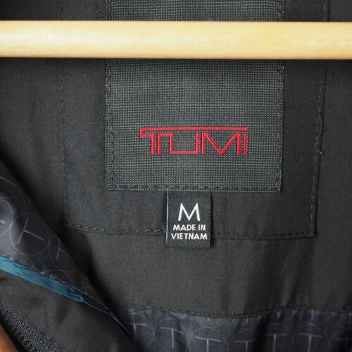 Tumi Quilted Puffer Jacket Mens Medium Black Insulated Fill T-Tech Zip ButtonTum - Picture 3 of 16