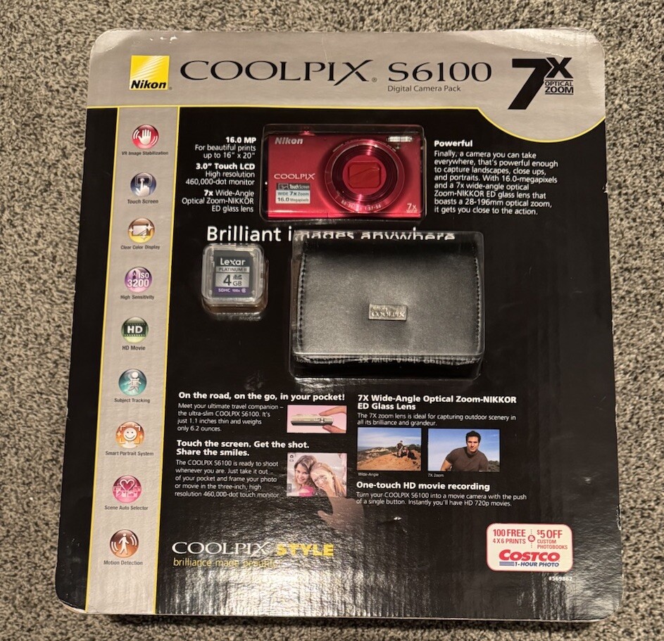 Nikon COOLPIX S6100 レッド 本体と付属品 Nikon COOLPIX S6100 レッド
