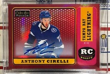 2018-19 O PEE CHEE PLATINUM ANTHONY CIRELLI, #R-79, AUTO, ROOKIE, RED RAINBOW