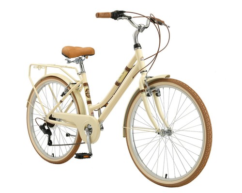 BIKESTAR City Stadt Fahrrad 26 Zoll Hollandrad Retro Bike Damenrad mit V-Bremse - Afbeelding 1 van 50