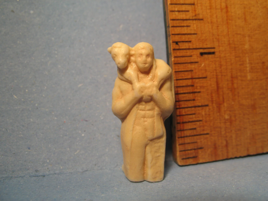Ancient GREEK STATUE Shepherd & Lamb French Feves Figurines Dollhouse Miniature