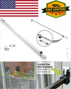 Sliding Glass Patio Door Security Bar With Anti Lift Lock ...