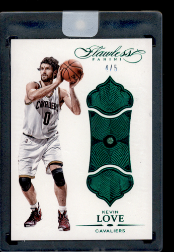 2015-16 Panini Flawless Kevin Love #20 Emerald 4/5 Cleveland Cavaliers