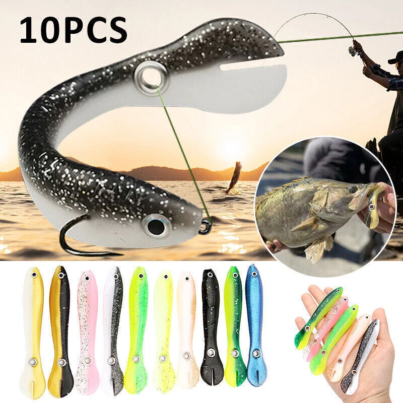 10x Fishing Lures Fake Bait Soft Bionic Fishing Lure Saltwater