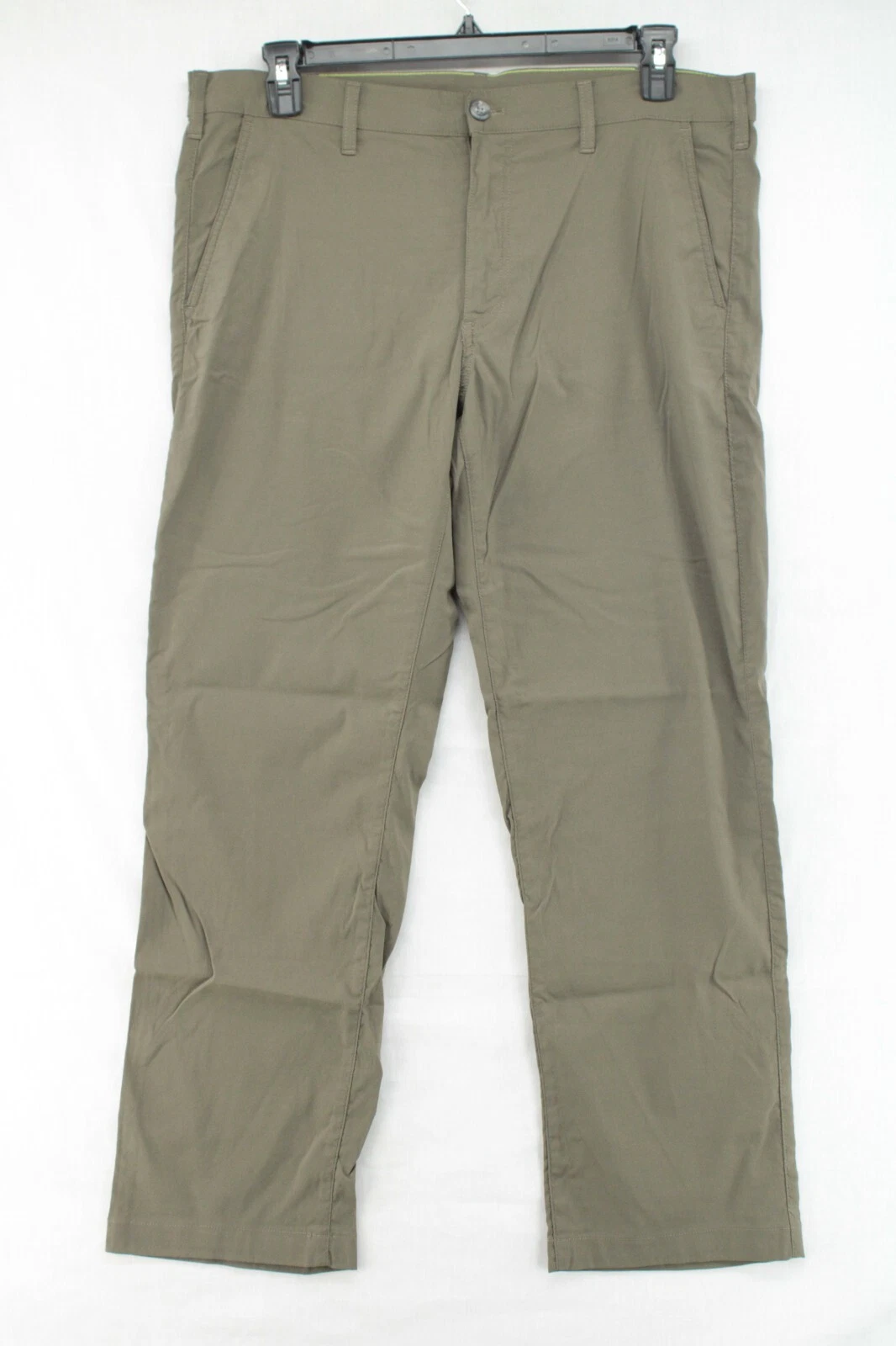 Eddie Bauer Takeoff Chino Hiking Pants Men's 36x30 Green Nylon Quick Dry Outdoor