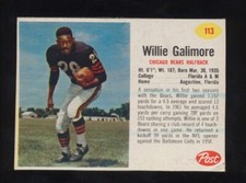 1962 Post Cereal Football   Willie Galimore  # 113   Set Break