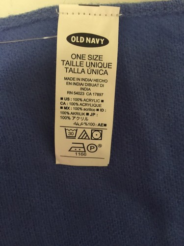 Neu mit Etikett Old Navy Acryl gestreift blau Schal Einheitsgröße - Bild 3 von 3