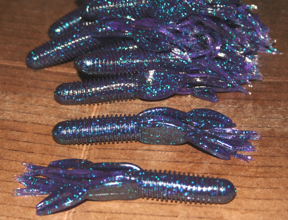 Leurre de pêche en plastique Junebug tube basse 4 pouces ver 50 pièces