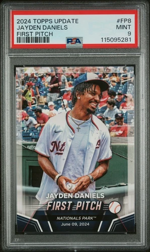 2024 Topps Update Series - First Pitch Jayden Daniels #FP-8 (RC) PSA 9